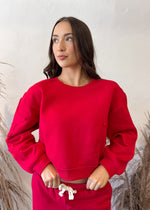 Vintage Havana Starstruck Fleece Crew Neck | Scarlet