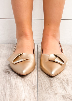 SHUSHOP Audrey Flat | Gold