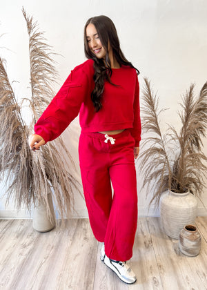 Vintage Havana Starstruck Fleece Jogger | Scarlet
