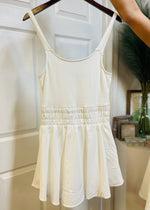 Athletic Ruffle Skirt TInni Dress | White