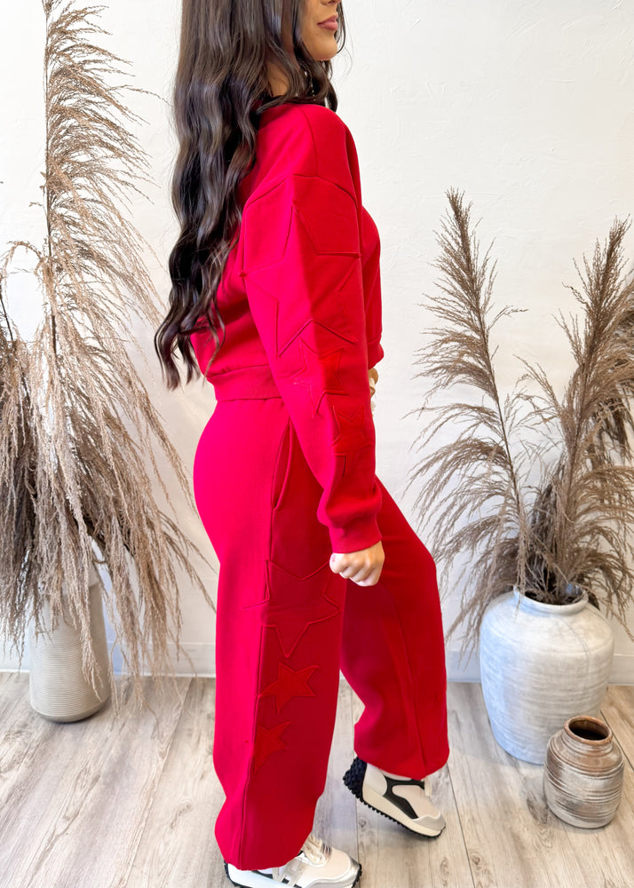 Vintage Havana Starstruck Fleece Jogger | Scarlet