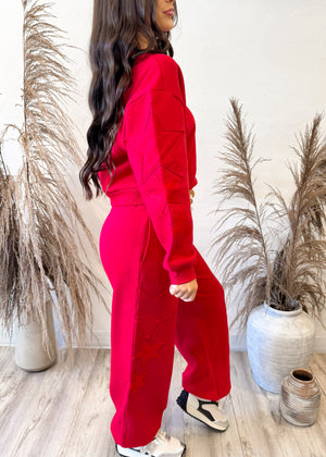 Vintage Havana Starstruck Fleece Jogger | Scarlet
