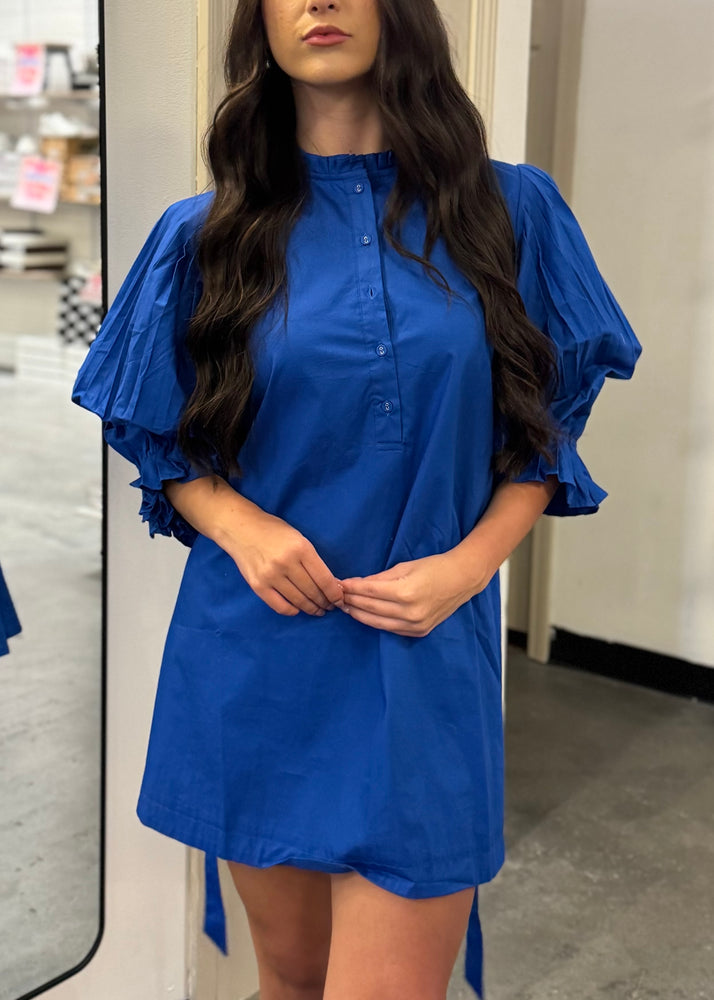 Sincerely Ours Cobalt Park Mini Dress