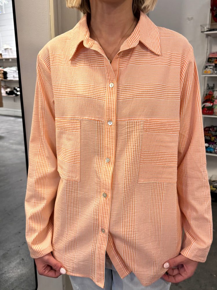 Sun Kissed Shacket | Tangerine Orange
