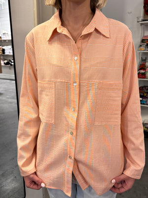 Sun Kissed Shacket | Tangerine Orange