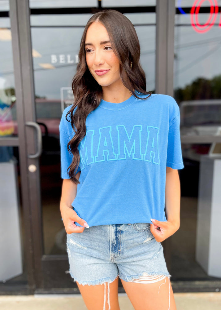 Mama Puff Graphic Tee | Cobalt Blue