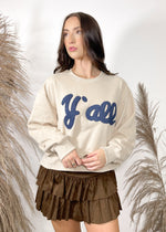 The Y’all Flocked Sweatshirt | Taupe