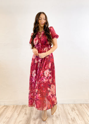 Meet Me In Santorini Wild Rose Maxi Dress | Rose