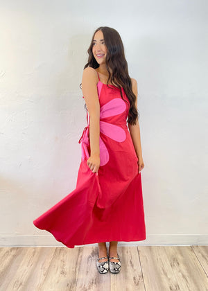Strut and Bolt Stevie Midi Dress | Red/Pink