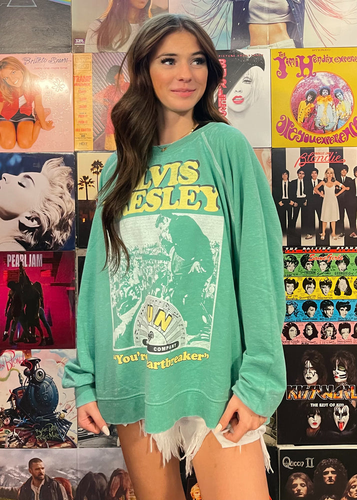 Recycled Karma Elvis Sun Records Sweatshirt | Green