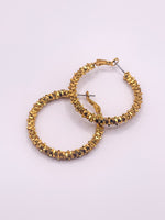 Haute Mess Gold Chip Hoops