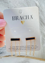 Bracha Black Chain Earring