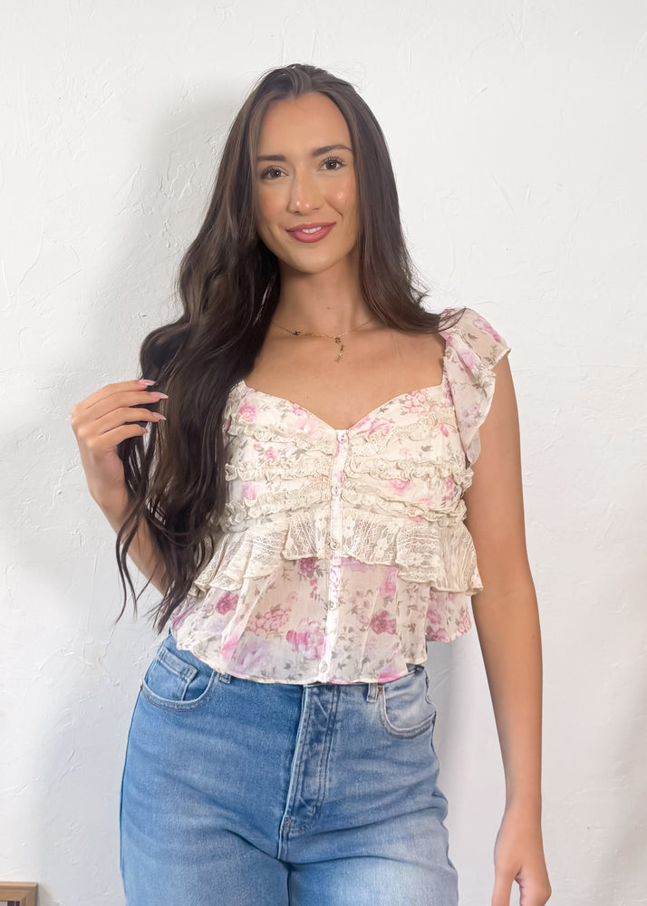 Southern Belle Floral Top | Pink