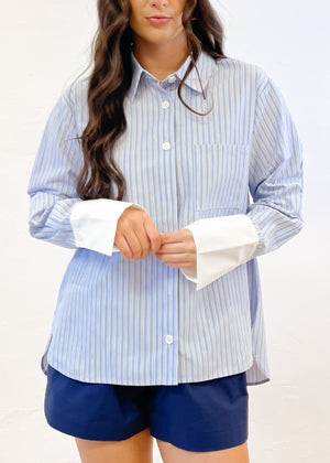 Charming Stripe Button Up | Blue