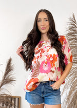 Ina Floral Button Top | Pink