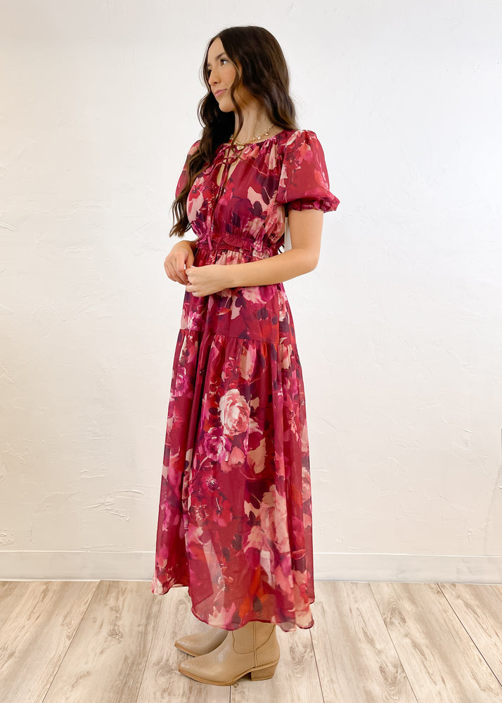 Meet Me In Santorini Wild Rose Maxi Dress | Rose