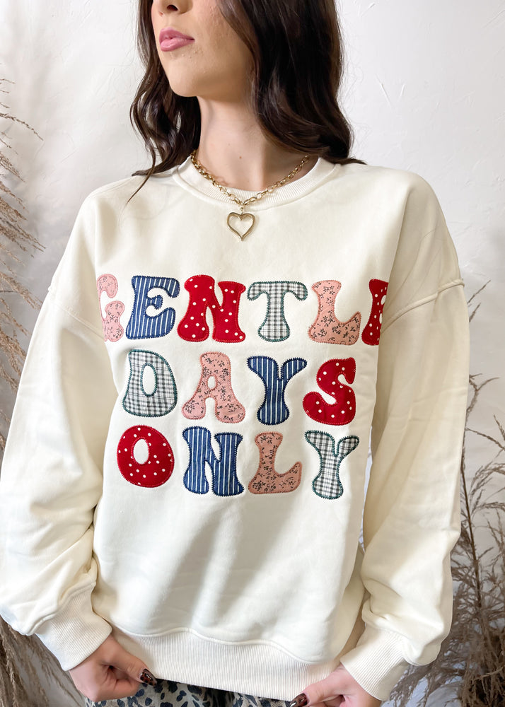 Gentle Days Only Long Sleeve Crew Neck | Cream
