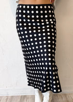 Chapel Bells Polkadot Maxi Skirt | Black