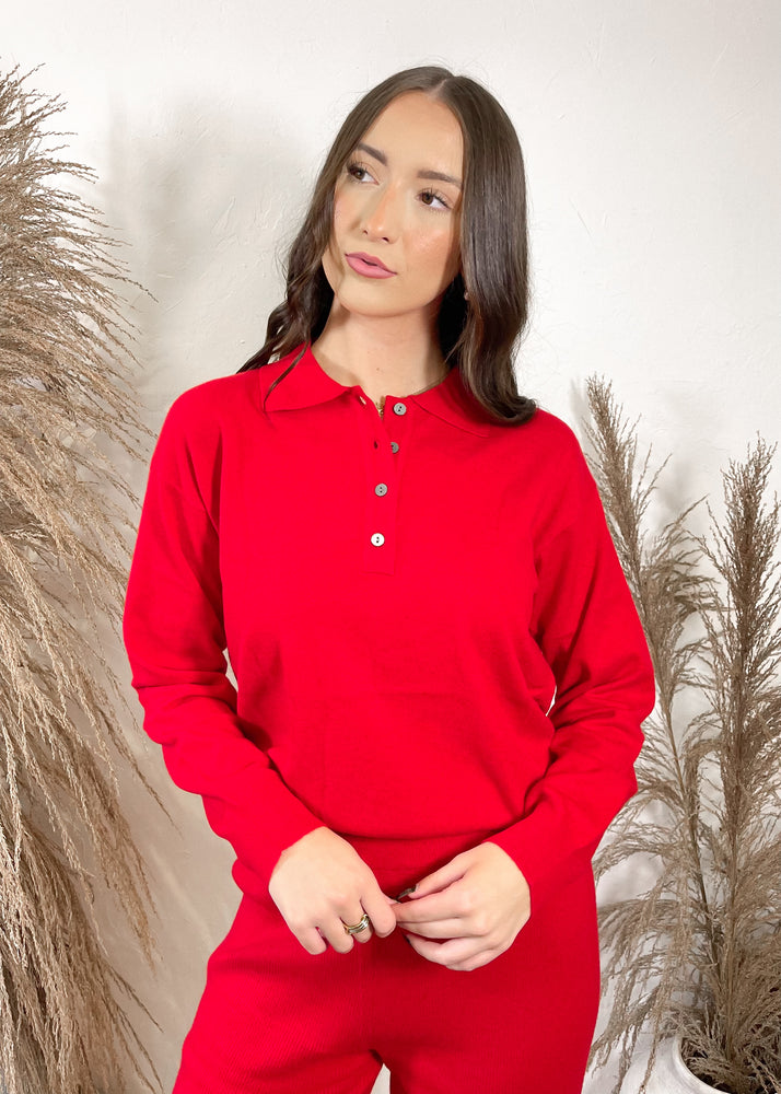 Frnch Chedid Sweater | Rouge Red
