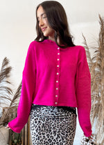 Bella Cutie Cardigan | Fuchsia