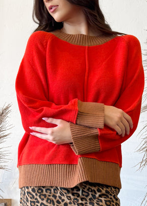 Cider Crush Sweater | Red/Brown