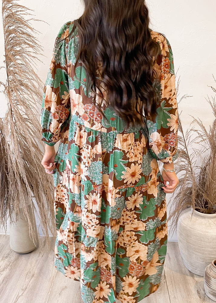 All Yours Floral Dress | Brown