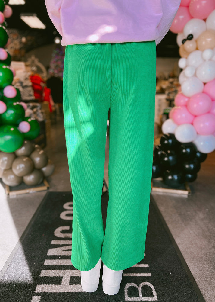 LUCCA Ribbed Pants | Green
