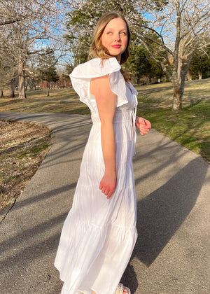 Blossoming Love Maxi Dress | White