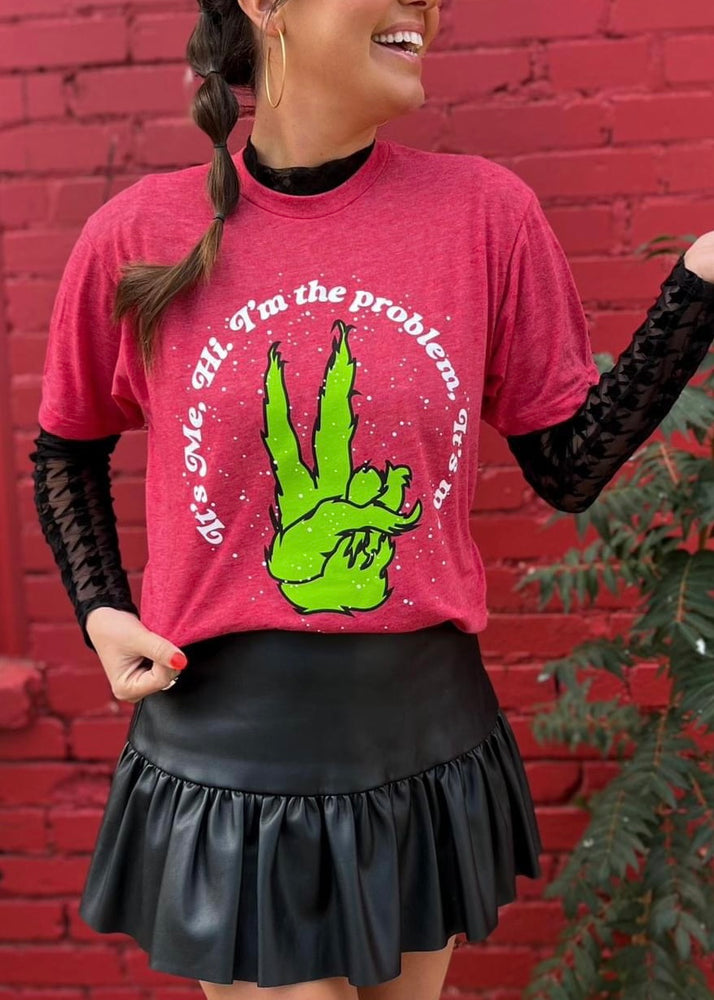I'm The Problem Grinch Tee | Red
