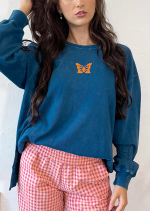 It's A Good Life - Mineral Wash Pullover (Deep Ocean)