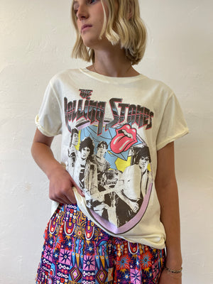 Recycled Karma Rolling Stones Tee | Crème