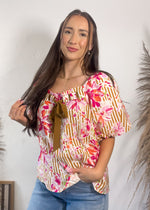 Endless Compliments Floral Bow Blouse