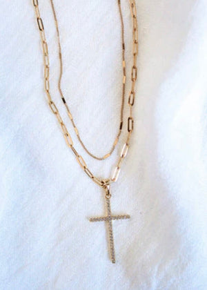 
            
                Load image into Gallery viewer, Kinsey Design Lottie Cross Necklace
            
        