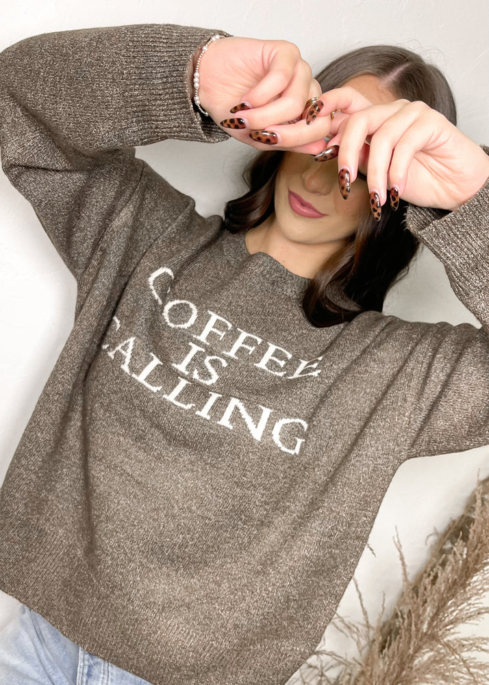 Coffee Is Calling Crew Neck Sweater | Coco