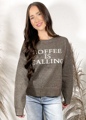 Coffee Is Calling Crew Neck Sweater | Coco