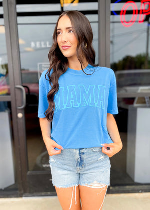 Mama Puff Graphic Tee | Cobalt Blue