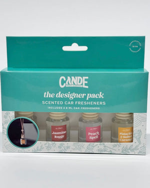 Designer 4 Pack Scented Car Fresheners