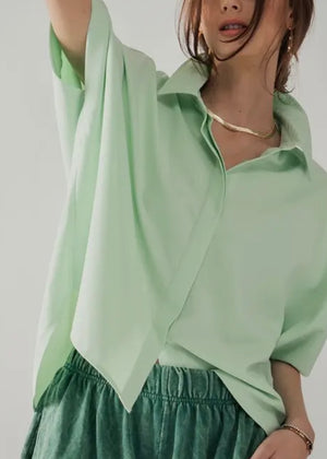 The Kamree Oversized Button Up Top | Mint
