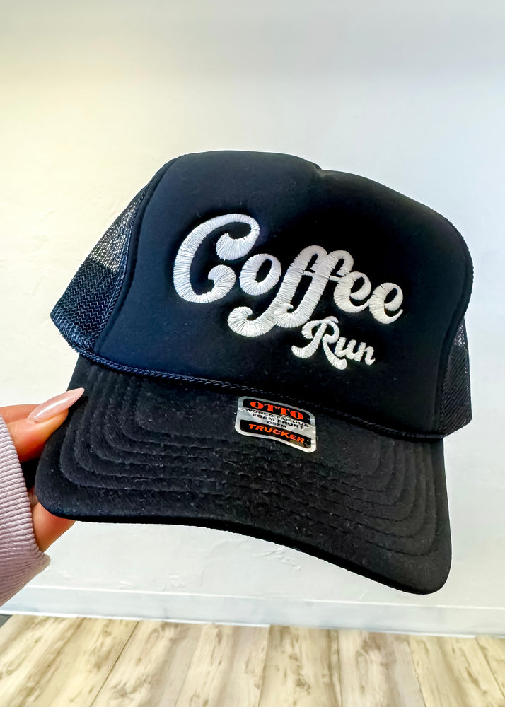 Hats By Madley Trucker | Coffee Run | Black