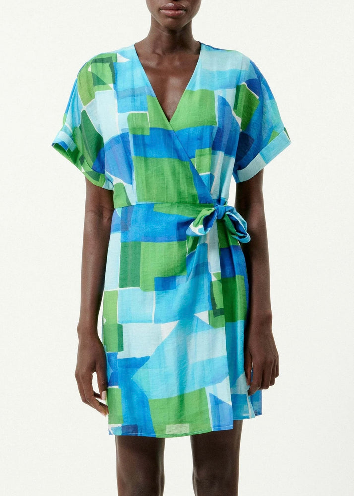 FRNCH Rosaline Dress | Geo Blue