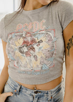 Livy Lu ACDC Blow Up Video Cropped Tee | Gray