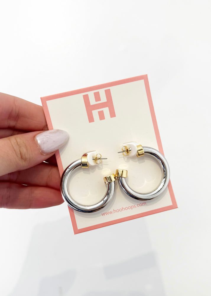 Hoo hoops Earrings | Mini | Silver/Gold