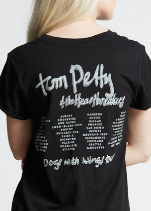 Recycled Karma Tom Petty Dogs With Wings Tour Tee | Black