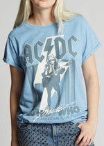 Recycled Karma AC/DC Who Made Who Tour Tee | Washed Denim