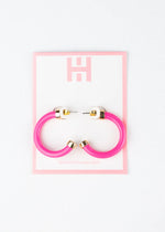 Hoo hoops Earrings | Mini | Hot Pink