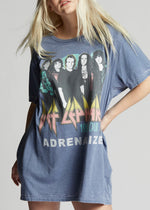 Recycled Karma Def Leppard 1992 Tour T-Shirt Dress | Vintage Blue