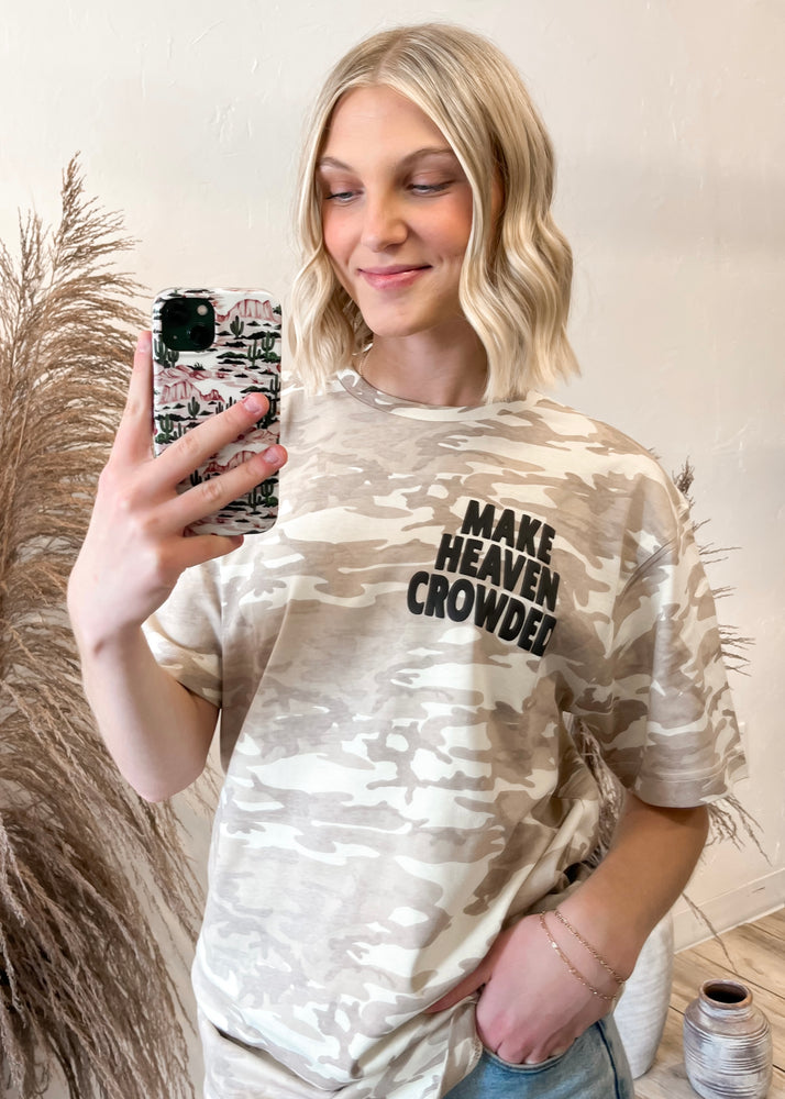 Make Heaven Crowded Tee | Camo