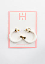 Hoo hoops Earrings | Mini | White Pearl