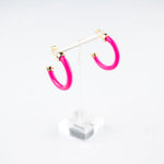 Hoo hoops Earrings | Mini | Hot Pink