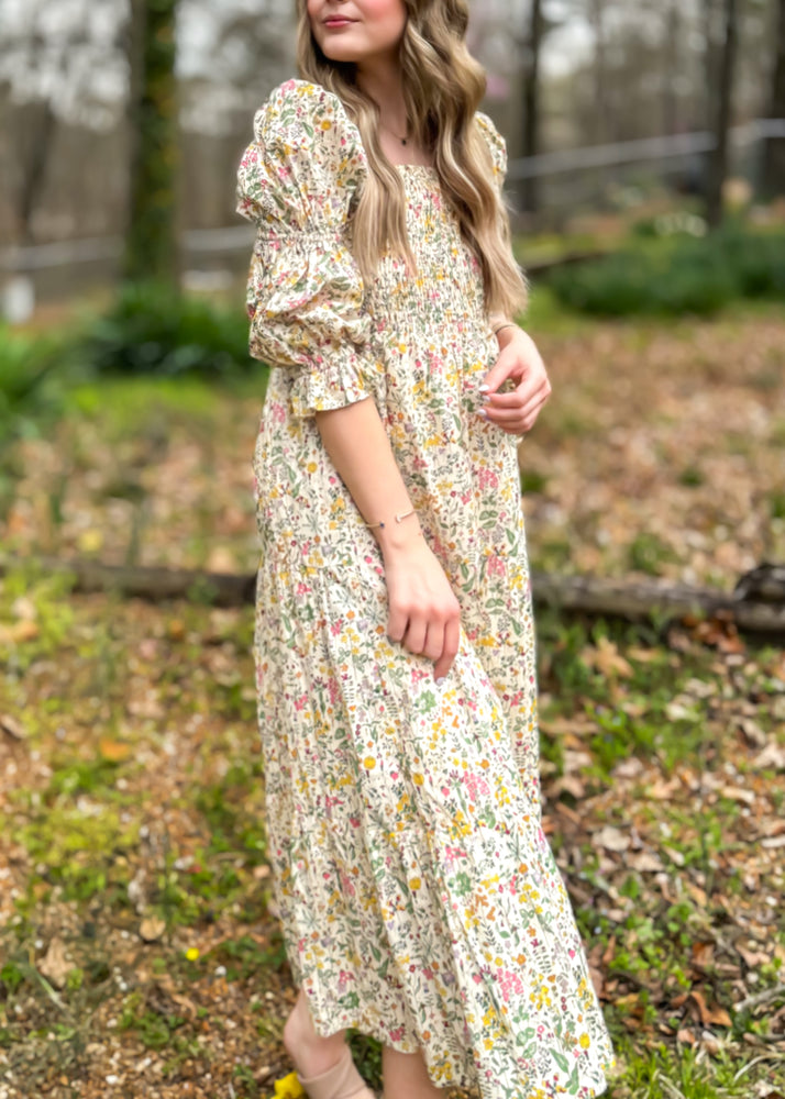 Aureum Spring Thyme Floral Midi Dress